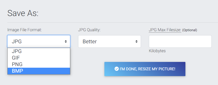 Convert from BMP to JPG format Convert from BMP to JPG format
