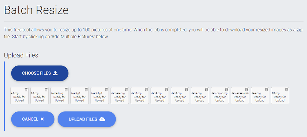 Resize multiple images at once Resize multiple images at once